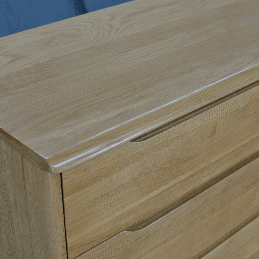 Retro 8 Drawer Large Oak Tallboy/Chest - Image 3
